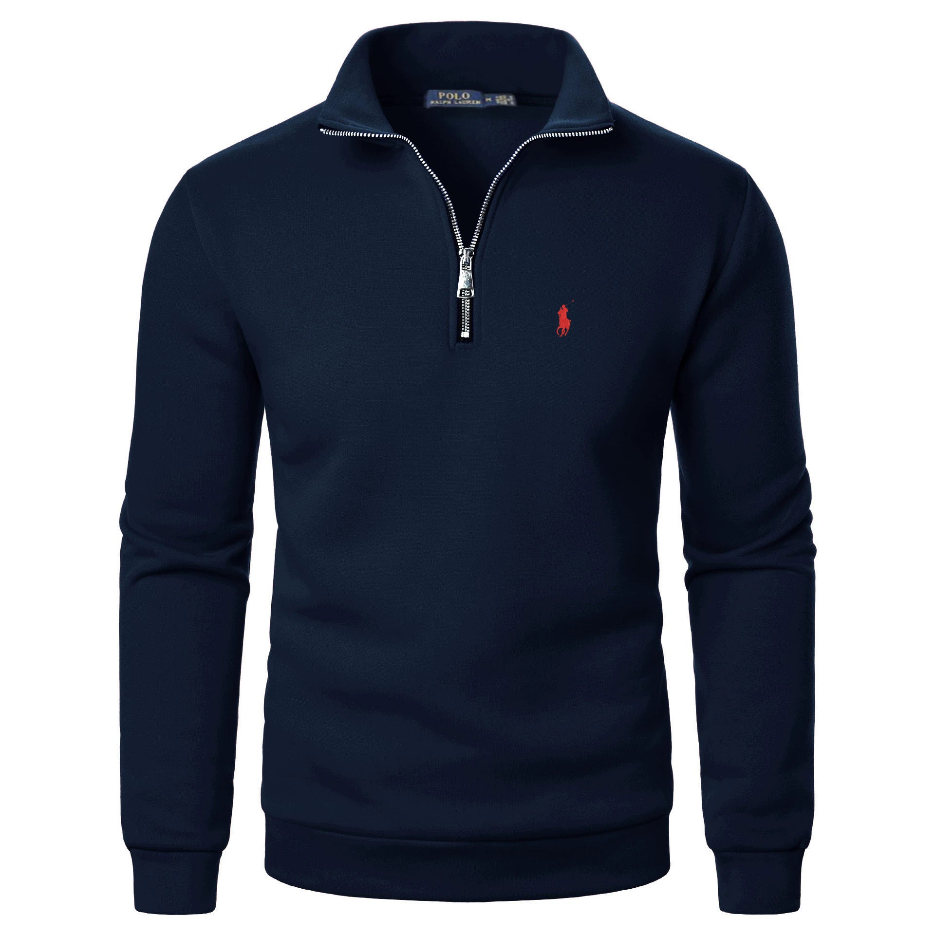 Classic Everyday Zip-Stand Collar Pullover
