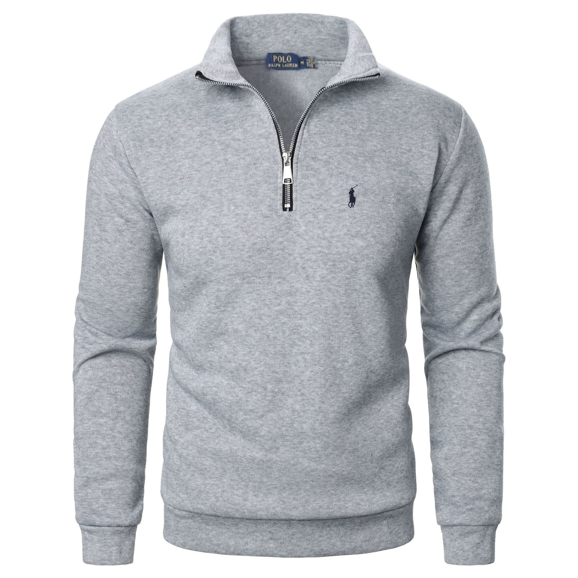 Classic Everyday Zip-Stand Collar Pullover